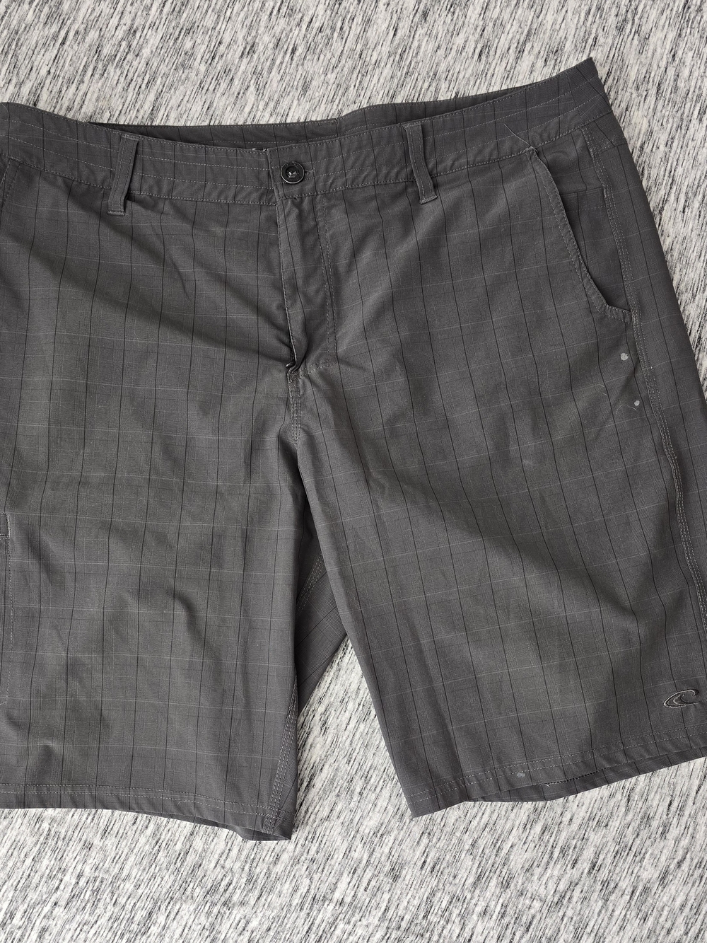 O'Neill Mens 38 Gray Plaid  Shorts